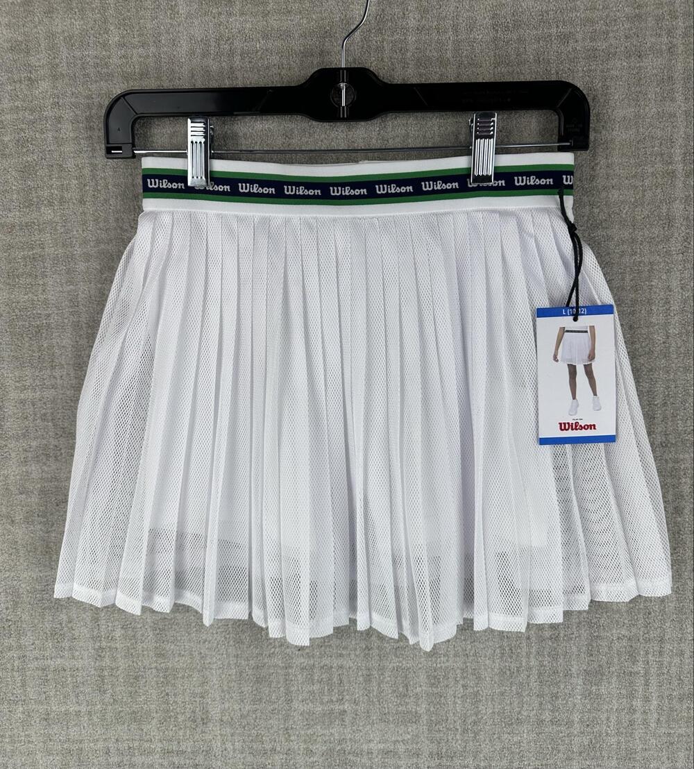 Wilson Skort Teens L (10/12) White Pleated Short Pull On Elastic Waist Lined